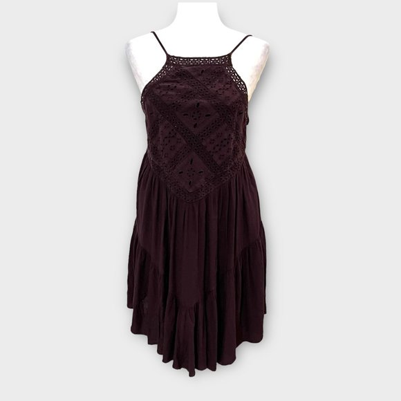 American Eagle Outfitters Dresses & Skirts - American Eagle Outfitters Women's Sundress Dark Purple Size Medium Eyelet